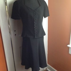 Black 2Pc Skirt Suit Size 8